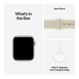 Apple Watch SE 3 GPS 40mm Starlight Aluminium Case with Sand Sport Band - M/L MJKW4AF/A