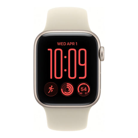 Apple Watch SE 3 GPS 40mm Starlight Aluminium Case with Sand Sport Band - M/L MJKW4AF/A