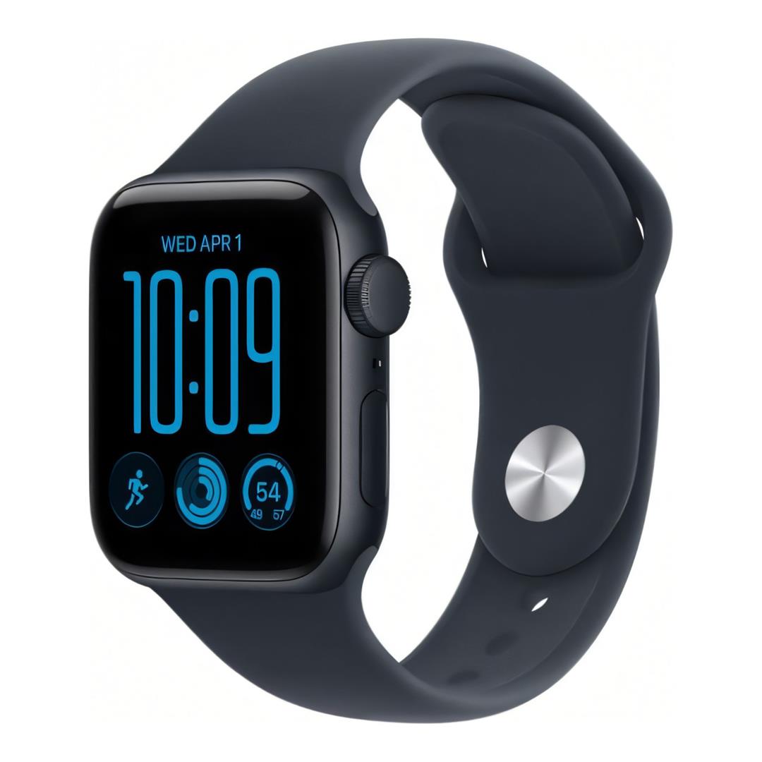 Apple Watch SE 3 GPS 40mm Midnight Aluminium Case with Navy Blue Sport Band - M/L MJL14AF/A