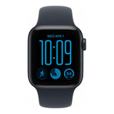 Apple Watch SE 3 GPS 44mm Midnight Aluminium Case with Navy Blue Sport Band S/M MJL74AF/A