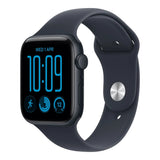 Apple Watch SE 3 GPS 44mm Midnight Aluminium Case with Navy Blue Sport Band M/L