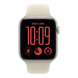 Apple Watch SE 3 GPS + Cellular 44mm Starlight Aluminium Case with Sand Sport Band S/M