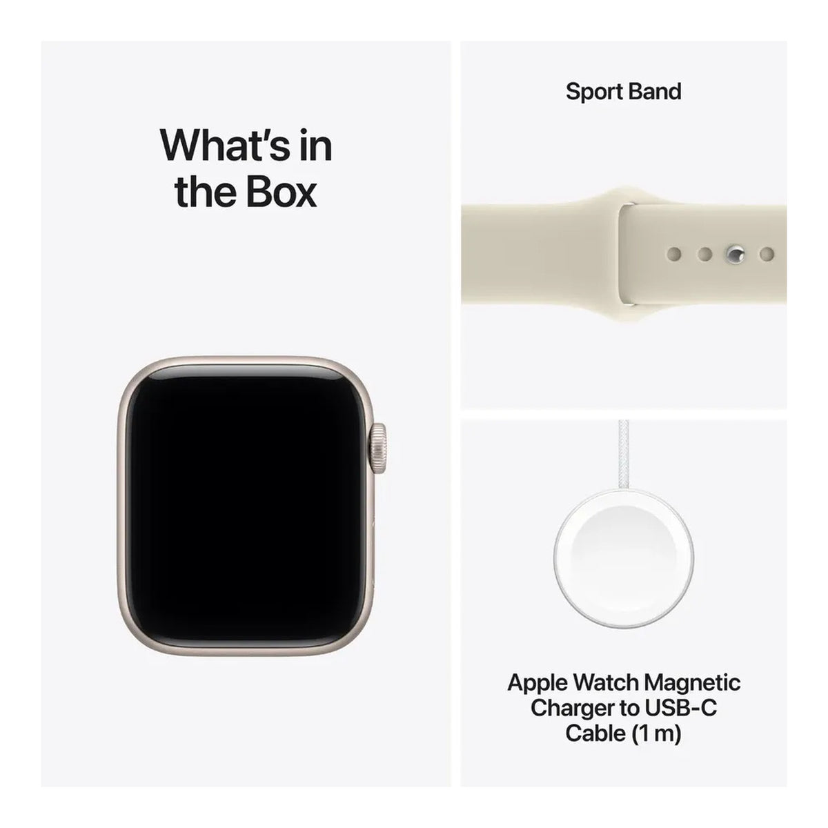 Apple Watch SE 3 GPS + Cellular 44mm Starlight Aluminium Case with Sand Sport Band S/M