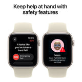Apple Watch SE 3 GPS + Cellular 44mm Starlight Aluminium Case with Sand Sport Band S/M