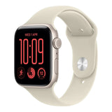 Apple Watch SE 3 GPS + Cellular 44mm Starlight Aluminium Case with Sand Sport Band M/L
