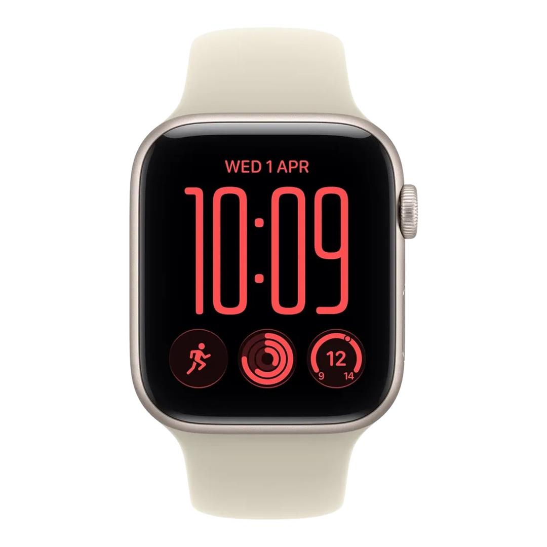 Apple Watch SE 3 GPS + Cellular 44mm Starlight Aluminium Case with Sand Sport Band M/L