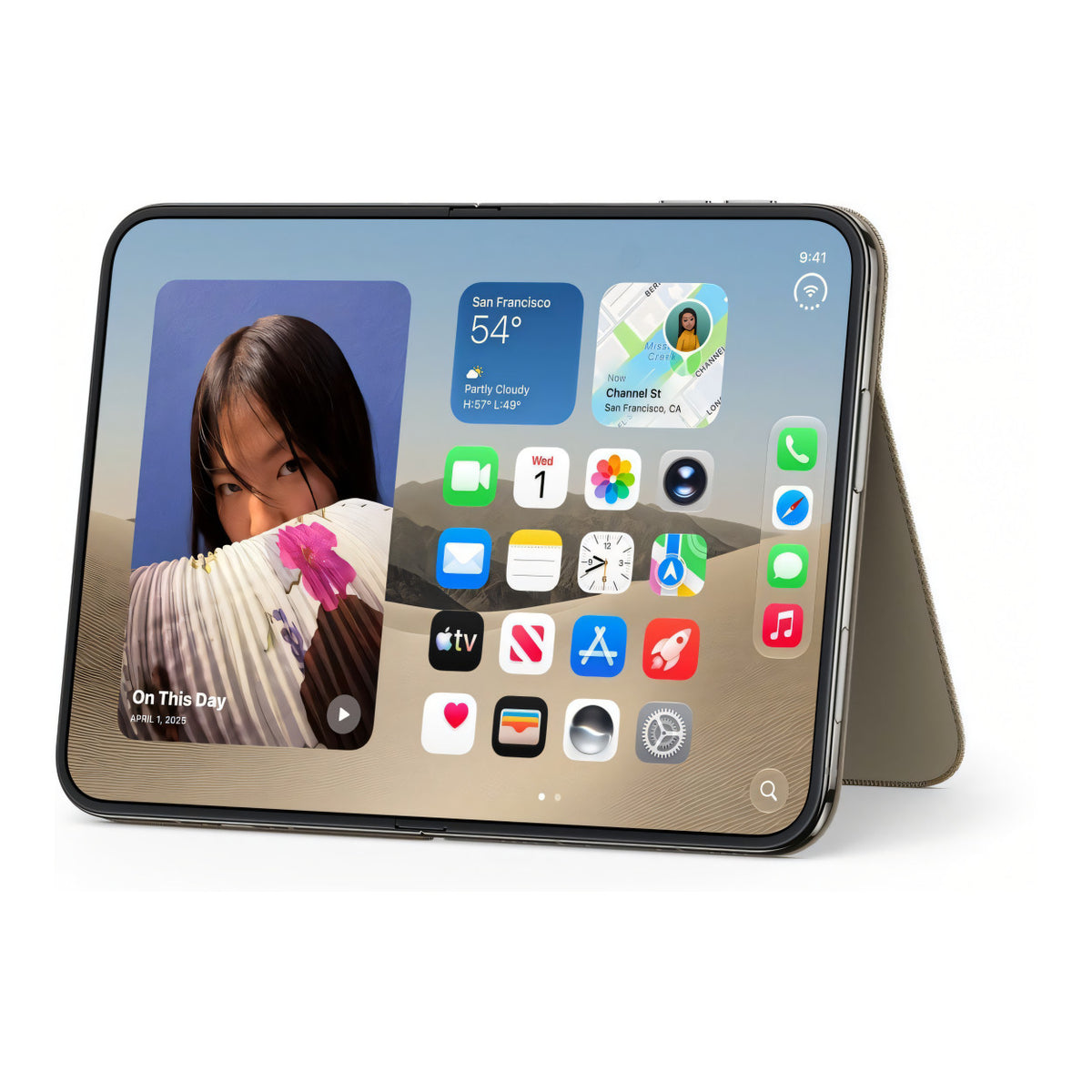 Apple iPhone Duo Folio with Kickstand - Taupe MKR64ZM/A