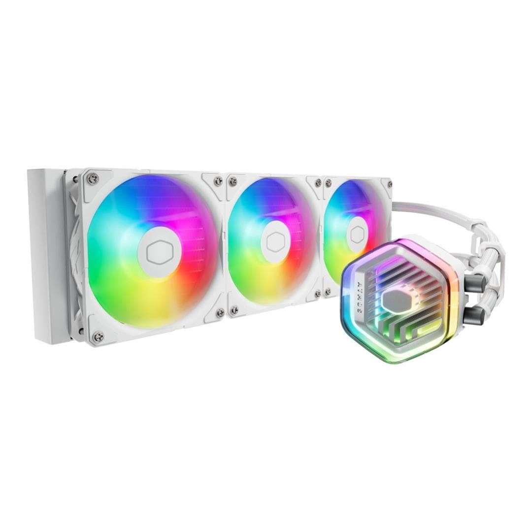 Cooler Master MasterLiquid 360 Atmos 360mm ARGB Liquid CPU Cooler - White MLX-D36M-A25PZ-RW