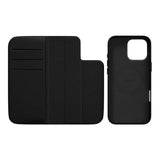 MagEasy Card Folio M Flip Leather Phone Case for iPhone 16 Pro Max - Black MPH67P263BK24