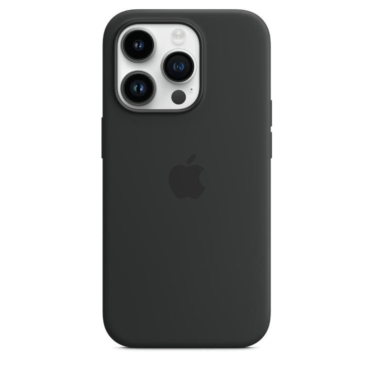 Apple iPhone 14 Pro Midnight Silicone Case with MagSafe Support