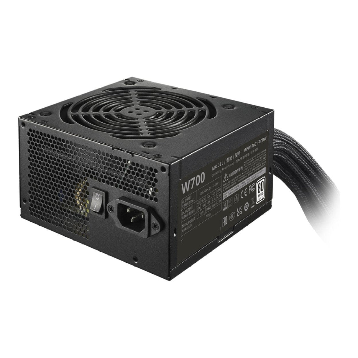 Cooler Master ELITE NEX White 700W 230V 80 Plus ATX PSU Black MPW-7001-ACBW-BE1