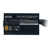 Cooler Master G800 Gold 800W ATX Power Supply Unit MPW-8001-ACAAG-EU