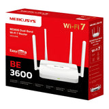 Mercusys MR25WBE BE3600 Wi-Fi 7 Wireless Router - Dual Band 2.4GHz and 5GHz Gigabit Ethernet