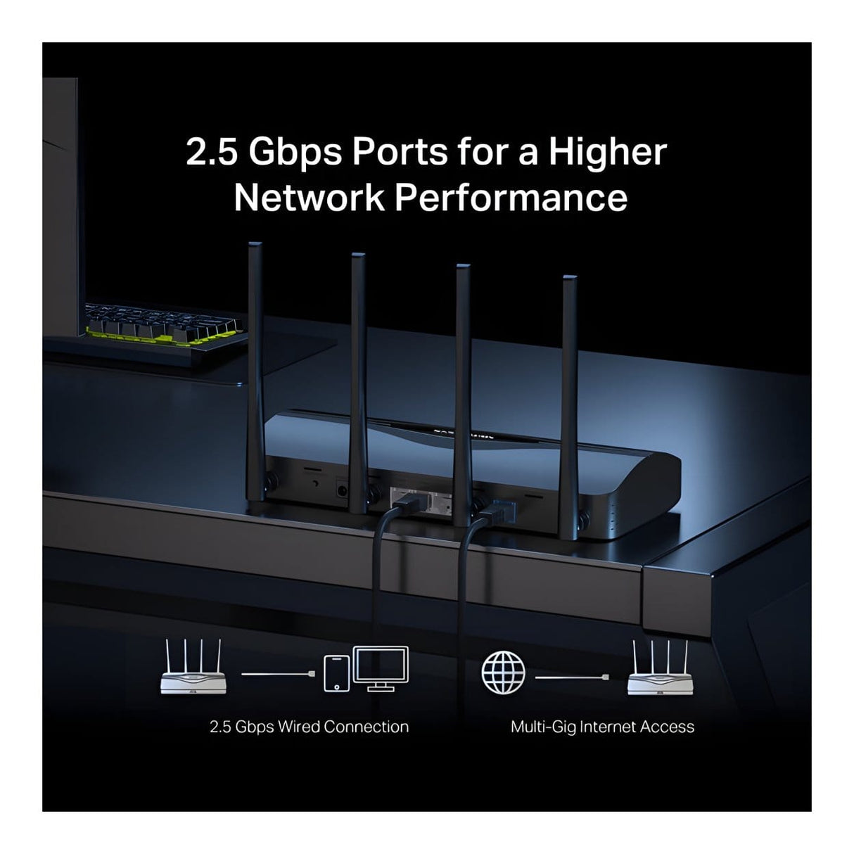 Mercusys MR27BE BE3600 Wi-Fi 7 Wireless Router - Dual Band 2.4GHz and 5GHz Gigabit Ethernet