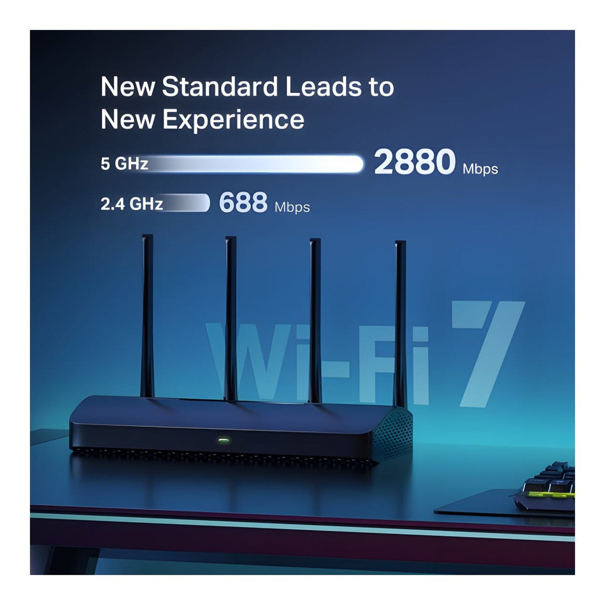 Mercusys MR27BE BE3600 Wi-Fi 7 Wireless Router - Dual Band 2.4GHz and 5GHz Gigabit Ethernet