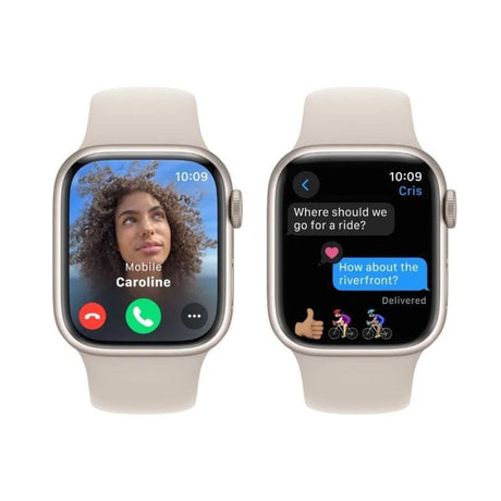 Apple Watch Series 9 GPS 41mm Starlight Aluminium with Starlight Sport Band S/M
