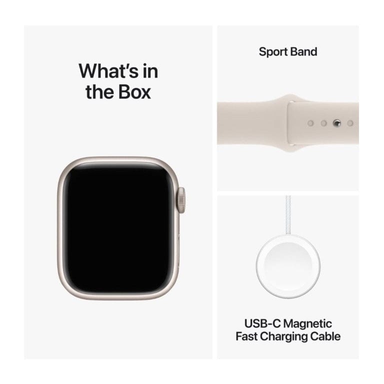 Apple Watch Series 9 GPS 41mm Starlight Aluminium with Starlight Sport Band S/M