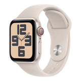 Apple Watch SE GPS 44mm Starlight Aluminium Case with Starlight Sport Band M/L MRGX3QR/A