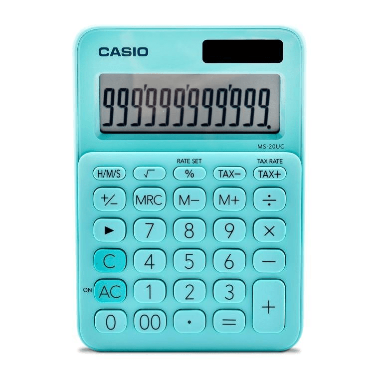 Casio MS-20UC 12-Digit Desktop Calculator Green MS-20UC-GN-S-EC