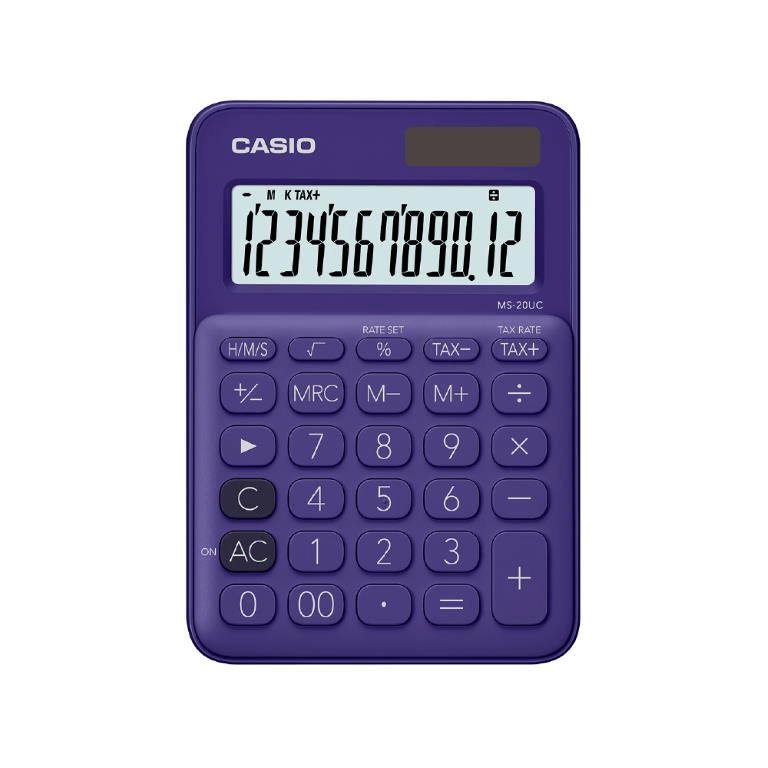 Casio MS-20UC 12-Digit Desktop Calculator Purple MS-20UC-PL-S-EC