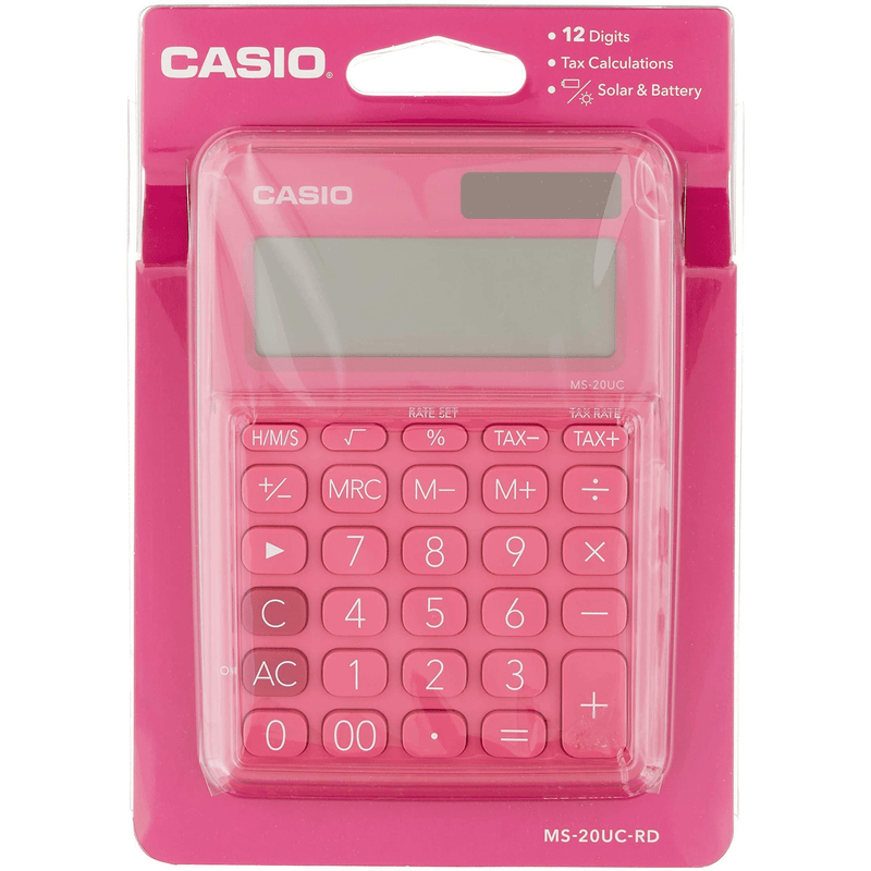 Casio Desktop Calculator Red MS-20UC-RD-S-EC