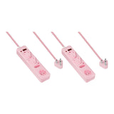 Switched 4-Way Surge Multiplug 3m Pink 2-pack MS-8500-3-PK-BUN