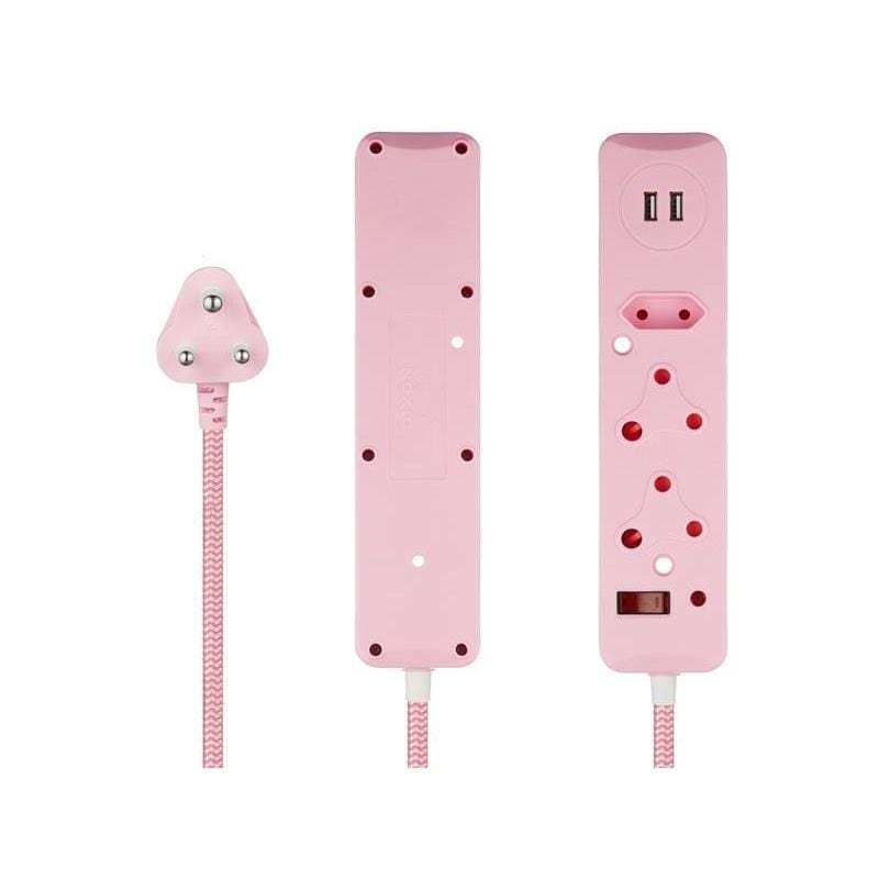 Switched 50cm 3-way Surge Protected Multiplug with Dual 2.4A USB Ports