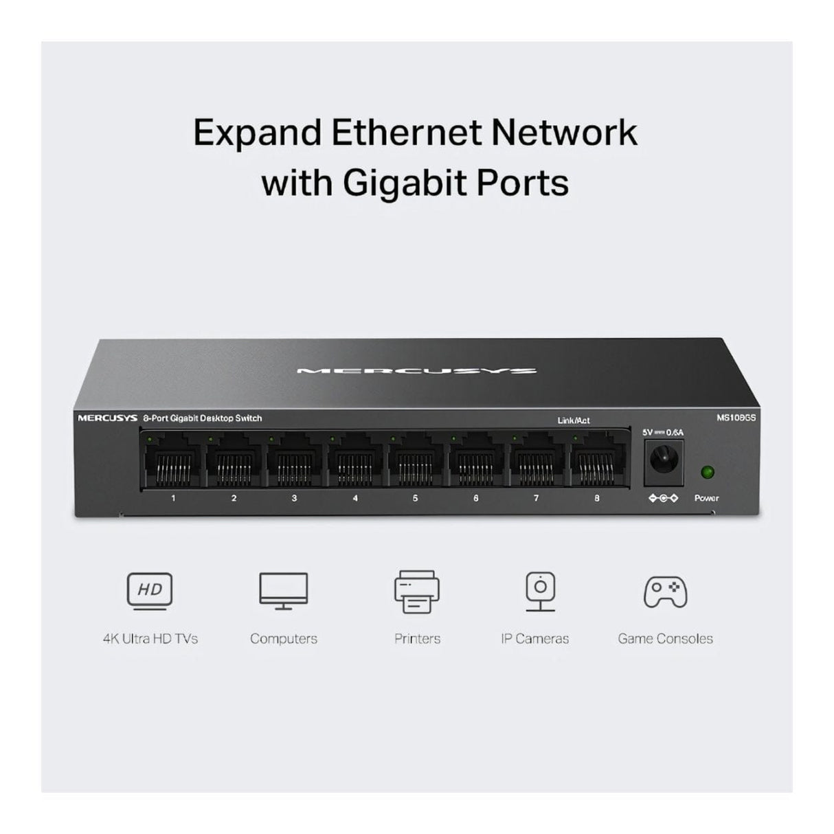 Mercusys MS108GS 8-port Gigabit Desktop Switch