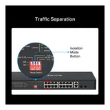 Mercusys MS120GP 20-Port Gigabit 16-Port PoE+ Rackmount Switch