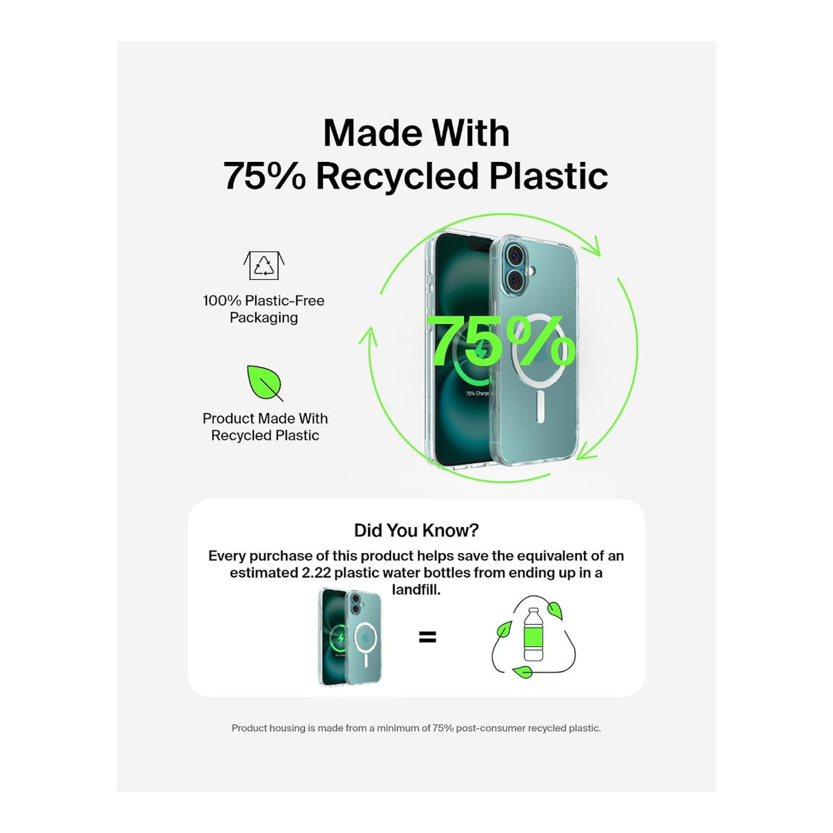 Belkin SheerForce Protective Phone Case for iPhone 16 Plus - Clear MSA026HQCL
