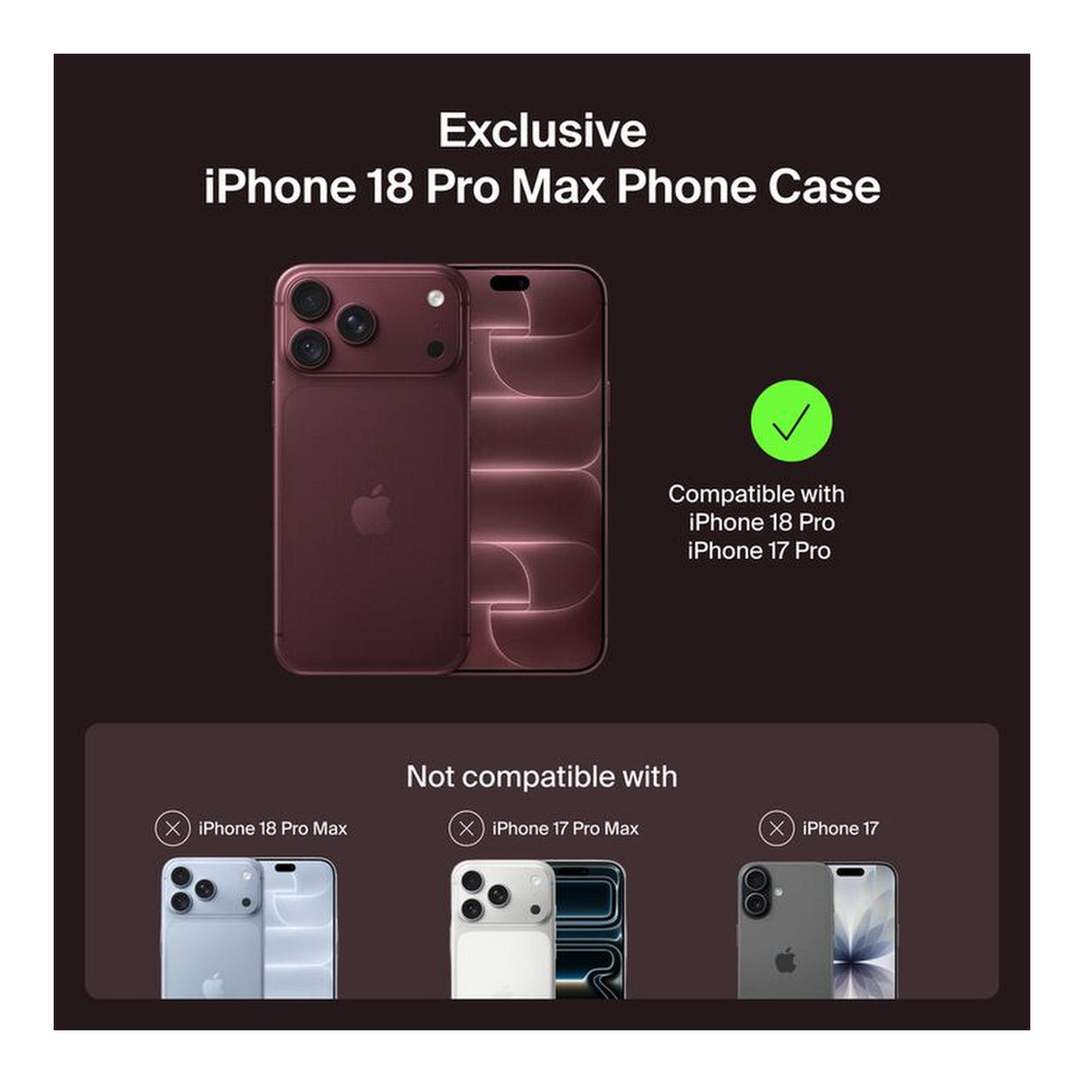 Belkin Clear Series MagSafe Compatible Case for Apple iPhone 18 Pro Max and iPhone 17 Pro Max Transparent MSA066HQCL