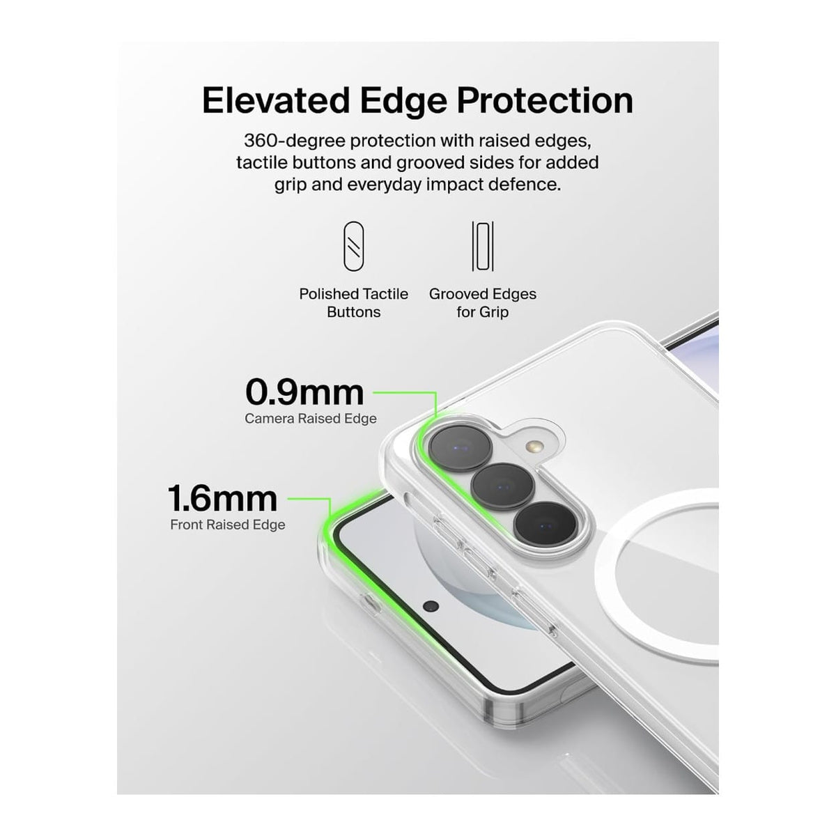 Belkin SheerForce Clear Series Magnetic Protective Phone Case for Samsung S26 - Clear MSB012HQCL