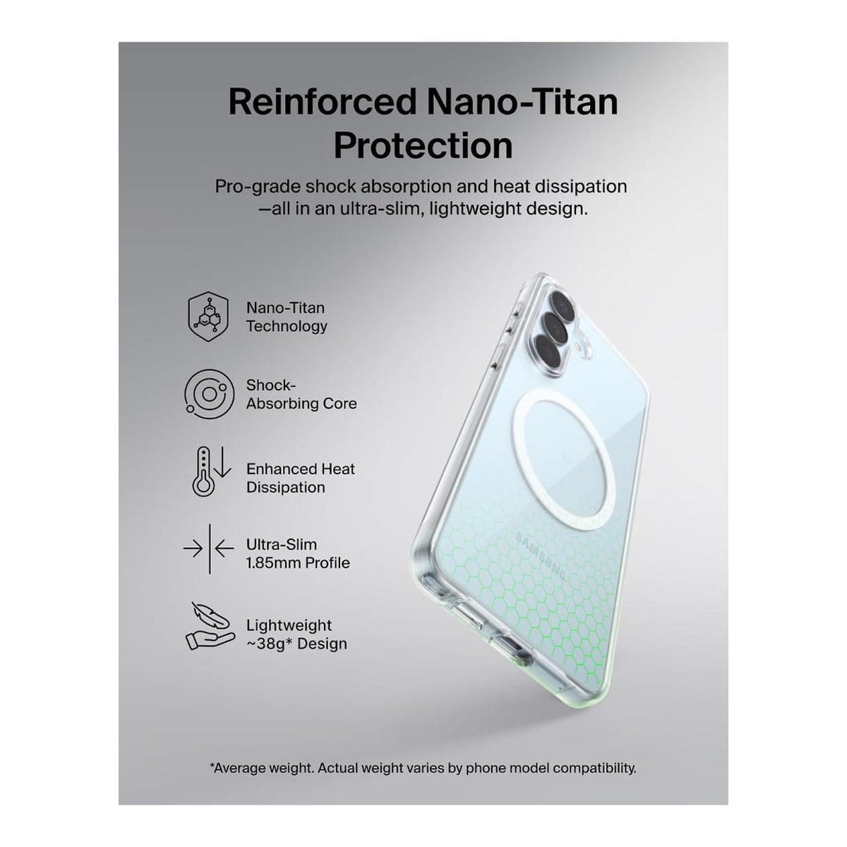 Belkin SheerForce Clear Series Magnetic Protective Phone Case for Samsung S26+ - Clear MSB013HQCL