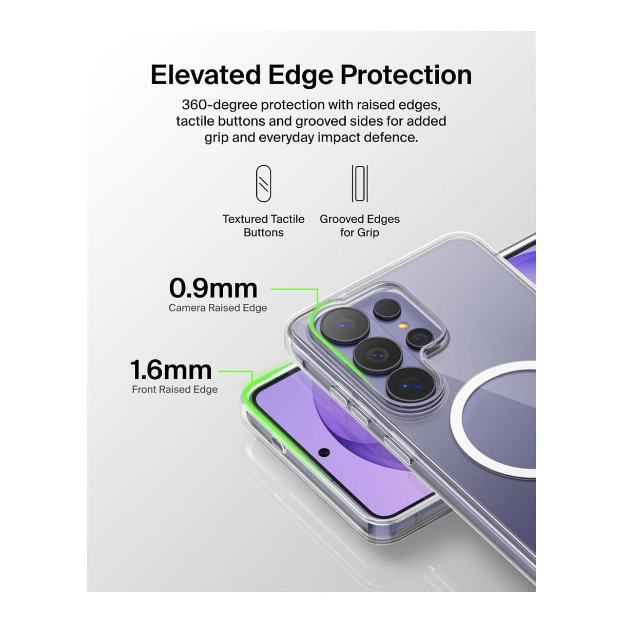 Belkin SheerForce Clear Series Magnetic Protective Phone Case for Samsung S26 Ultra - Clear MSB014HQCL