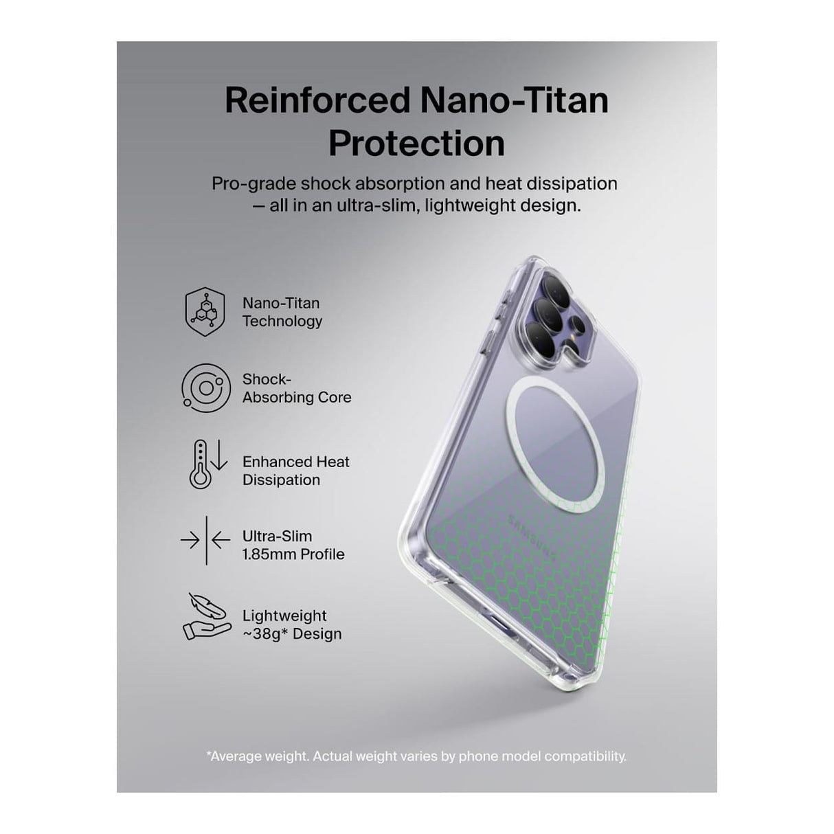 Belkin SheerForce Clear Series Magnetic Protective Phone Case for Samsung S26 Ultra - Clear MSB014HQCL