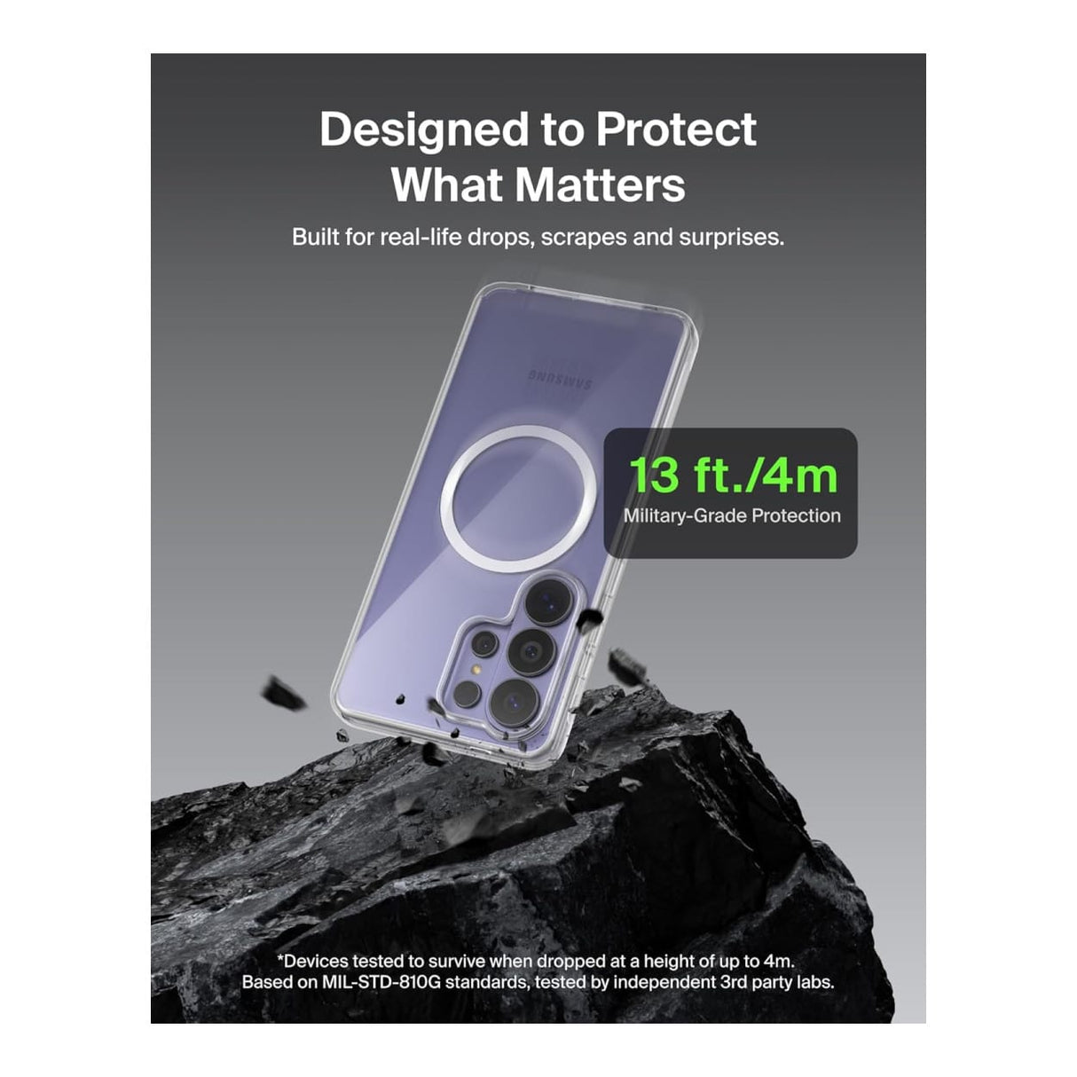 Belkin SheerForce Clear Series Magnetic Protective Phone Case for Samsung S26 Ultra - Clear MSB014HQCL
