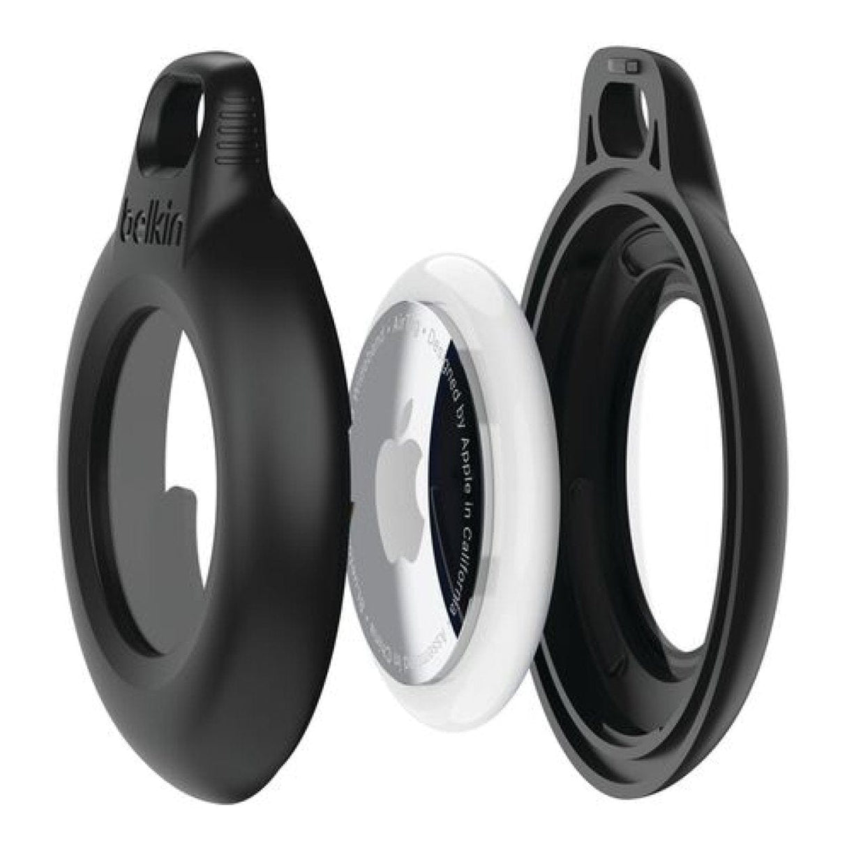 Belkin Waterproof Secure Holder with Key Ring for AirTag Black 4-pack MSC015BTBK