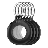 Belkin Waterproof Secure Holder with Key Ring for AirTag Black 4-pack MSC015BTBK
