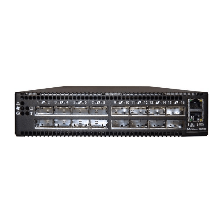 Mellanox SN2100 16-port 100GbE QSFP28 Spectrum-based Managed Switch with Cumulus Linux MSN2100-CB2FC