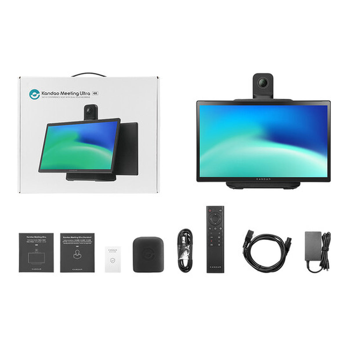 Kandao MT1001 Meeting Ultra 4K 360 Degree AI Conference Camera with Dual Touchscreen Monitors
