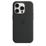 Apple iPhone 15 Pro Black Silicone Case with MagSafe Support