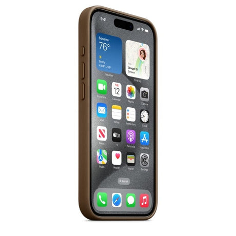 Apple iPhone 15 Pro FineWoven Taupe Case with MagSafe Support