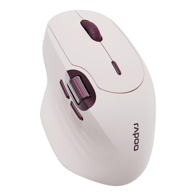 Rapoo Multi-Mode Wireless Mouse Pink and Aubergine MT560-Pink
