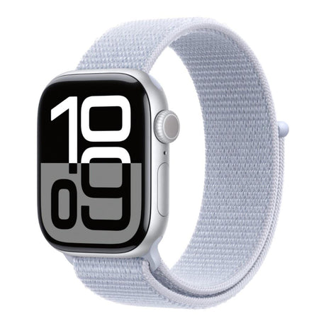Apple Watch Series 10 GPS 42mm Silver Aluminium Case with Blue Cloud Sport Loop MWWD3QA/A