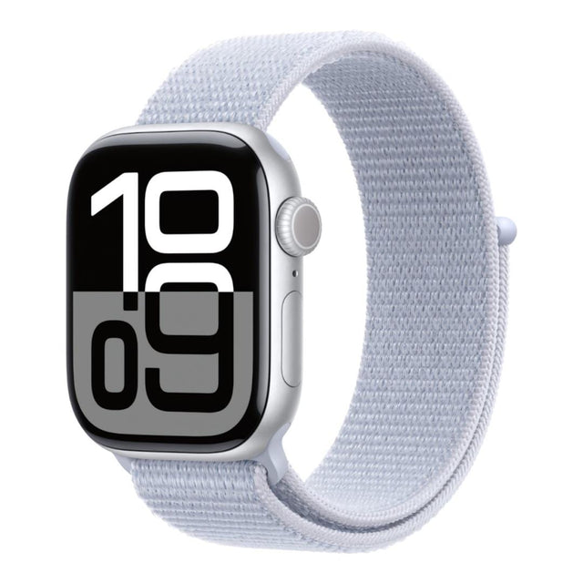 Apple Watch Series 10 GPS 42mm Silver Aluminium Case with Blue Cloud Sport Loop MWWD3QA/A