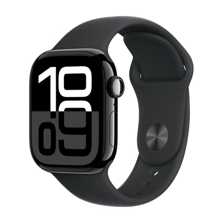 Apple Watch Series 10 GPS 42mm Jet Black Aluminium Case with Black Sport Band S/M