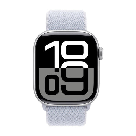 Apple Watch Series 10 GPS 46mm Silver Aluminium Case with Blue Cloud Sport Loop