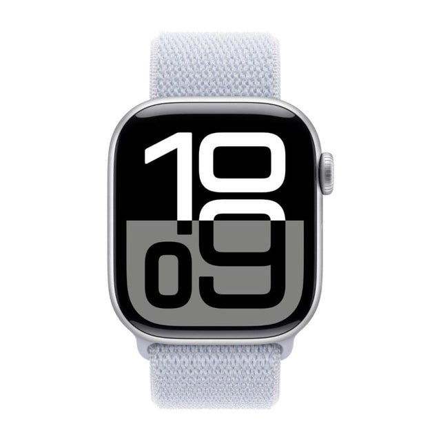 Apple Watch Series 10 GPS 46mm Silver Aluminium Case with Blue Cloud Sport Loop