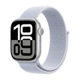 Apple Watch Series 10 GPS 46mm Silver Aluminium Case with Blue Cloud Sport Loop