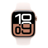 Apple Watch Series 10 GPS 46mm Rose Gold Aluminium Case with Light Blush Sport Band - Small/Medium MWWT3QA/A